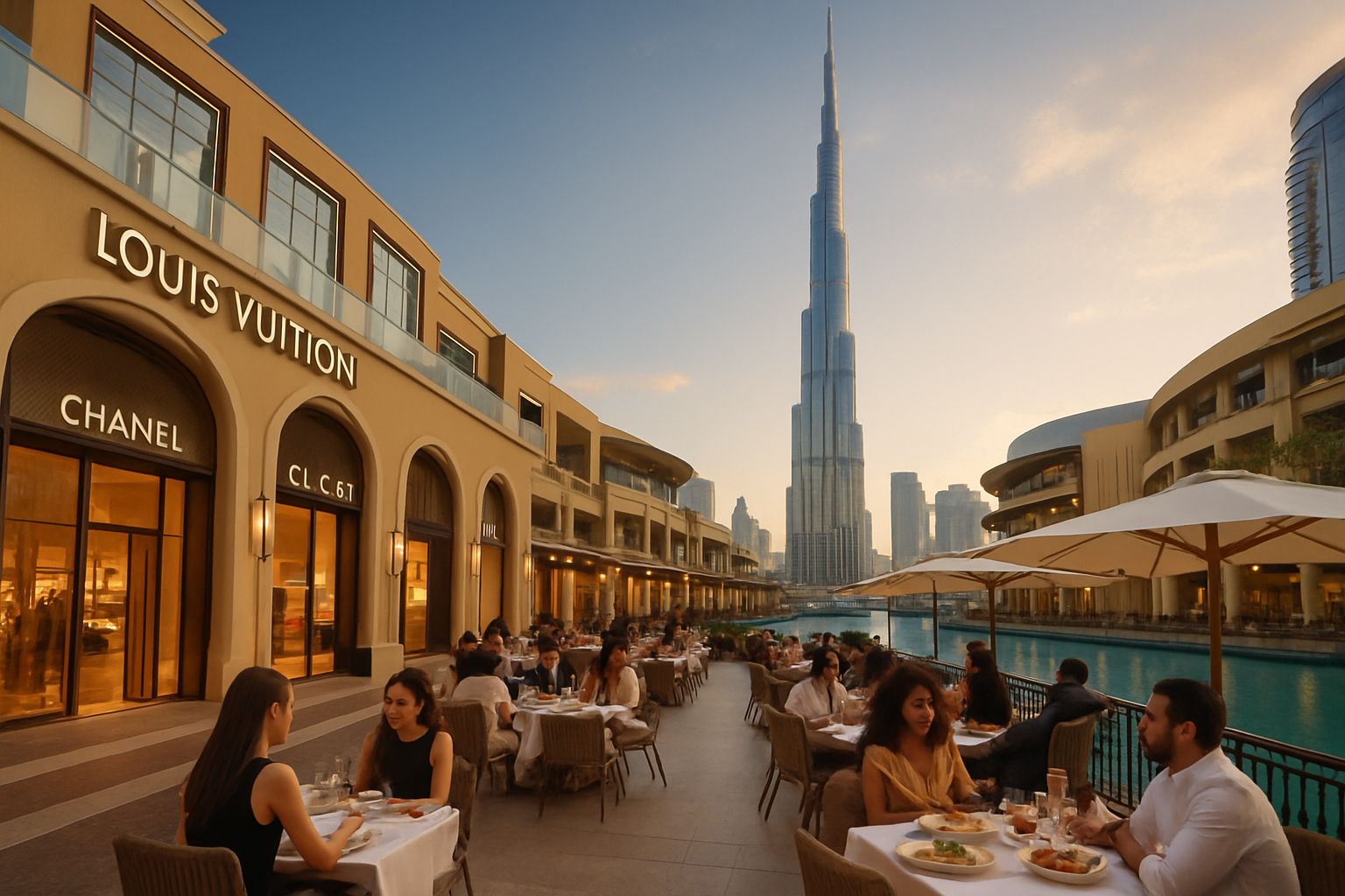 Luxurious shopping and dining in Dubai